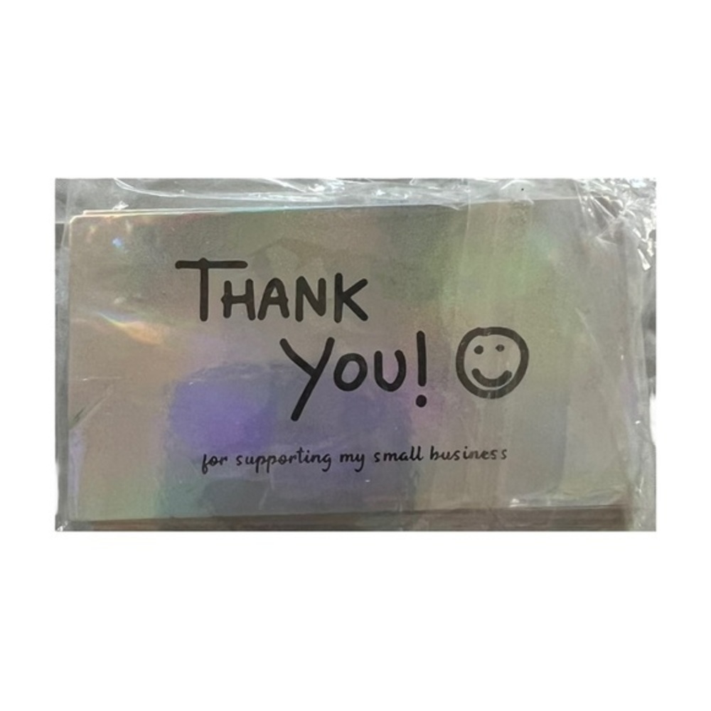 NEW - Thank You Business Cards - Holographic - Smiley Right - 50 pieces‎